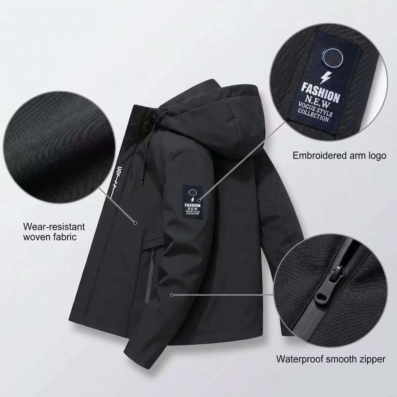 Jaket hoodie kasual dengan des - Outdoor Sport Jacket Brand ulasan dan harga